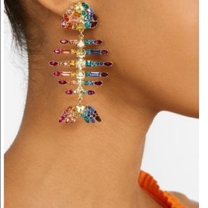 RAINBOW FISH DROP EARRINGS NIB